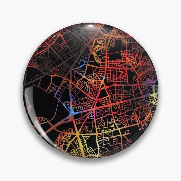 Item preview, Casablanca City Street Map Dark Mode  designed and sold by map-lover.