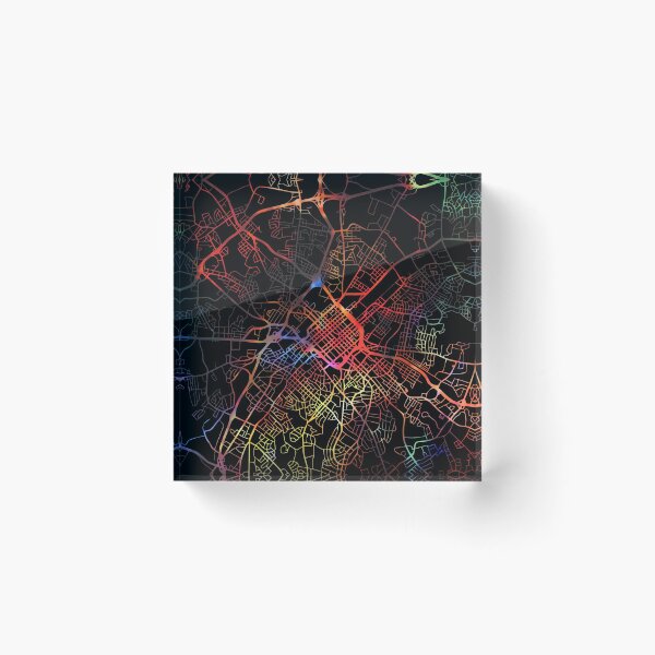 Item preview, Charlotte City Street Map Dark Mode  designed and sold by map-lover.