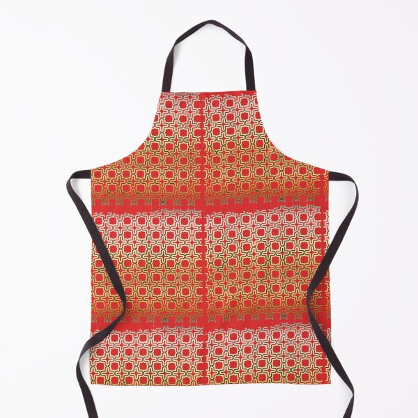 Item preview, Mesh Pattern in Old Gold on Red designed and sold by AlteredAtelier.