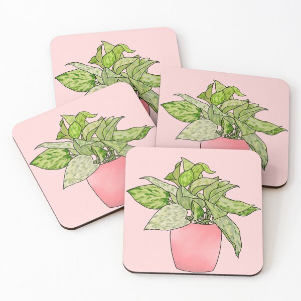 Item preview, Variegated Marble Queen Pothos in Pink Pot designed and sold by ColsonC.