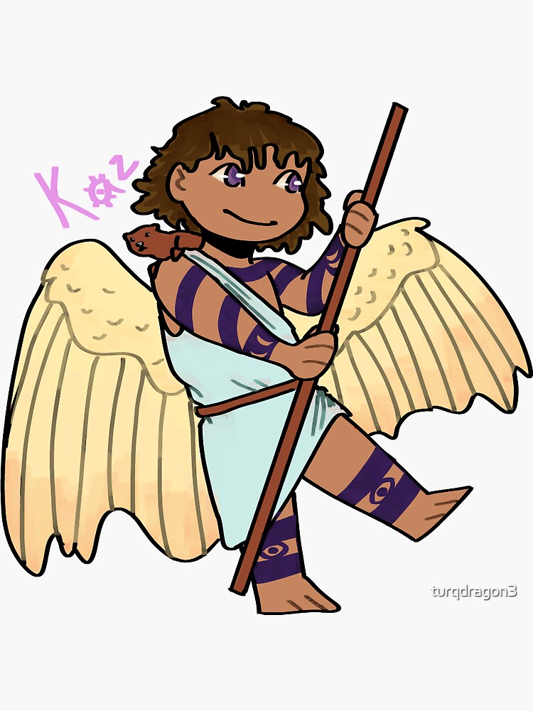 "Kaziel/Kaz with ferret familiar from CoDaD" Sticker by turqdragon3