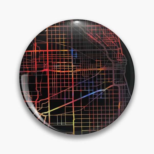 Item preview, Chicago City Street Map Dark Mode designed and sold by map-lover.