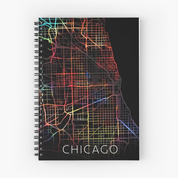 Item preview, Chicago City Street Map Dark Mode designed and sold by map-lover.