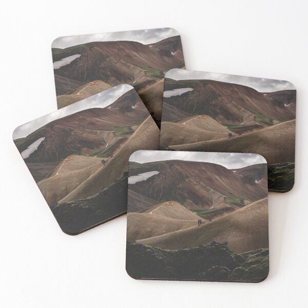 Item preview, Hikers in Landmannalaugar Rainbow Mountains Highlands of Iceland designed and sold by Danny Wanders.