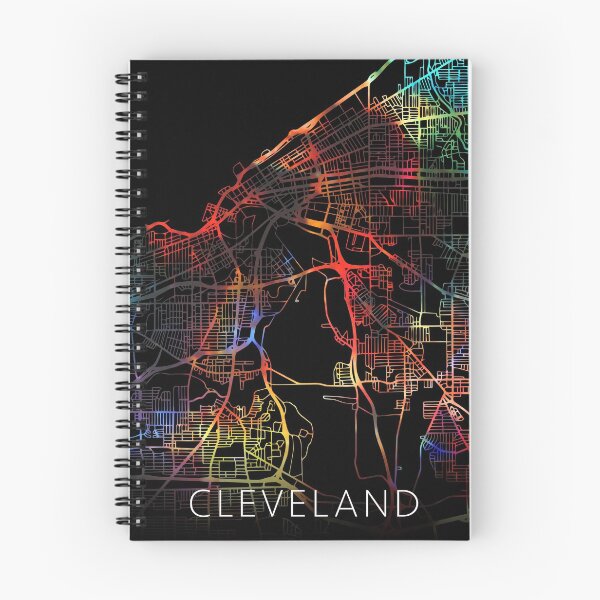 Item preview, Cleveland City Street Map Dark Mode designed and sold by map-lover.