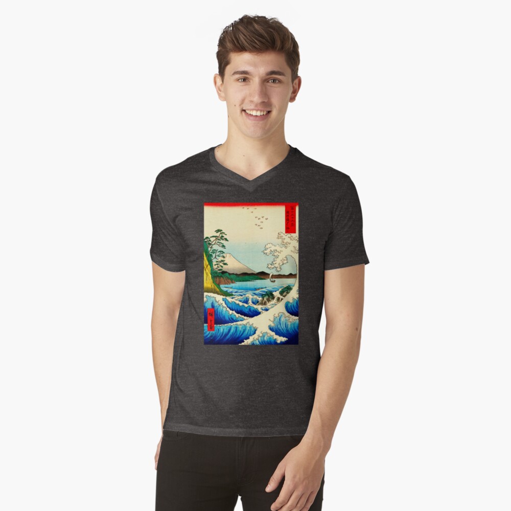 Item preview, V-Neck T-Shirt designed and sold by ukiyoeworld.