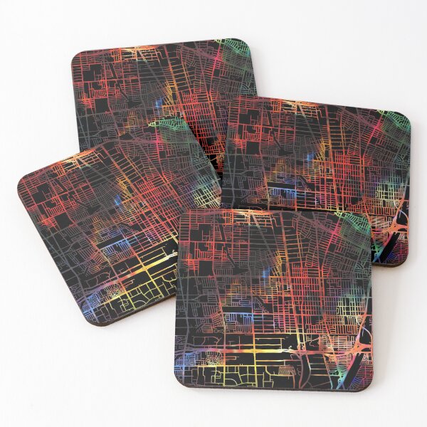 Artikelvorschau, Compton City Street Map Dunkler Modus entworfen und verkauft von map-lover.