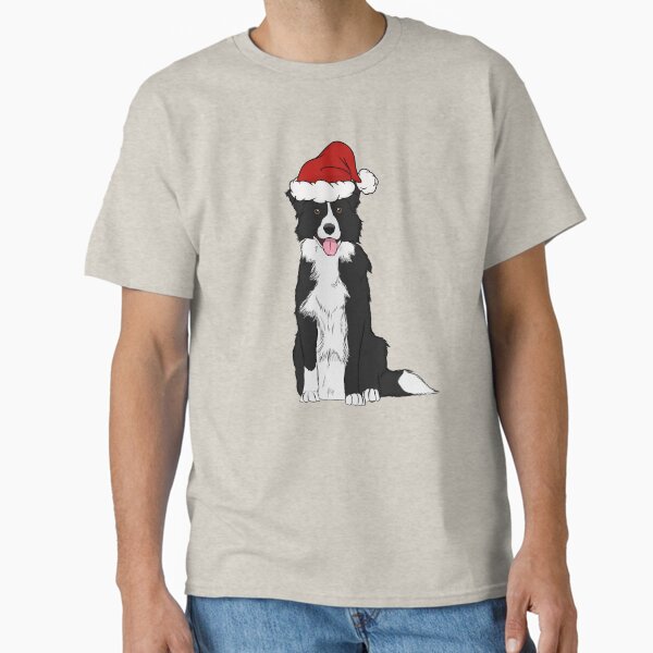 Vista previa del artículo con la obra «Border collie navideño», diseñado y vendido por rmcbuckeye.