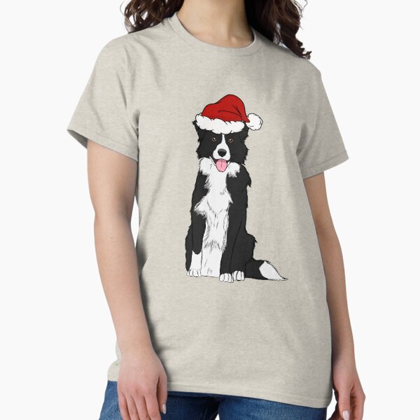 Vista previa del artículo con la obra «Border collie navideño», diseñado y vendido por rmcbuckeye.