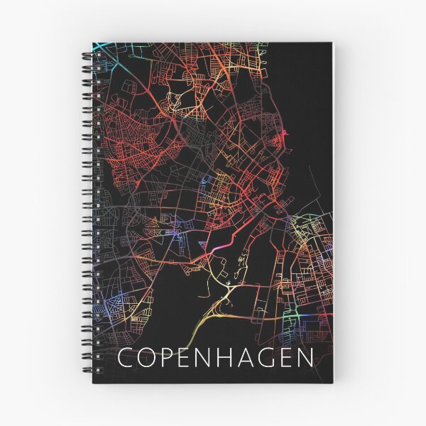 Artikelvorschau, Copenhagen City Street Map Dunkler Modus entworfen und verkauft von map-lover.