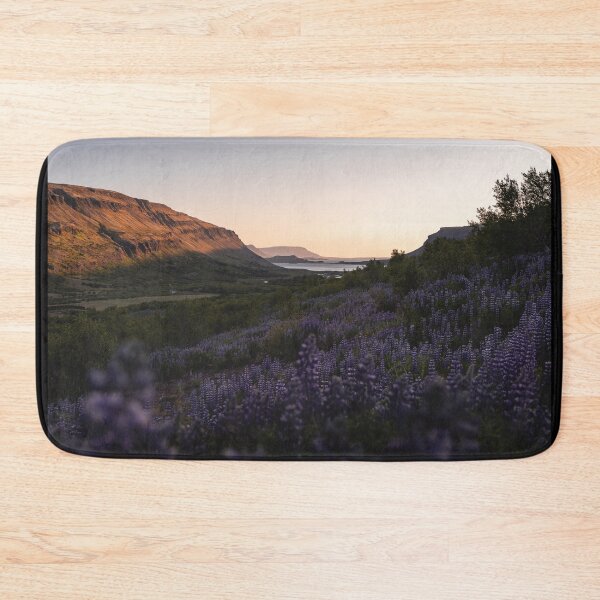 Item preview, Field of Lupine Flowers During Sunset in Iceland designed and sold by Danny Wanders.