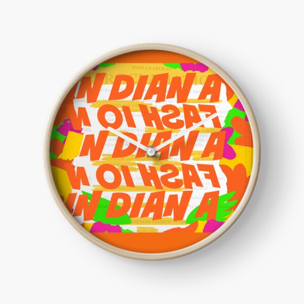 Stephen Sprouse inspired-Letter Print-Words-Day Glow Clock