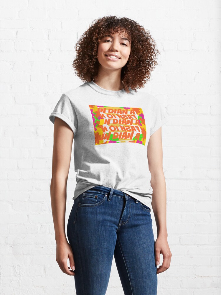 Alternate view of Stephen Sprouse inspired-Letter Print-Words-Day Glow Classic T-Shirt