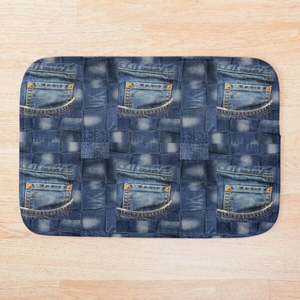 Artikelvorschau, Blue Jeans Patchwork Muster Geschenkideen entworfen und verkauft von InkItStudio.