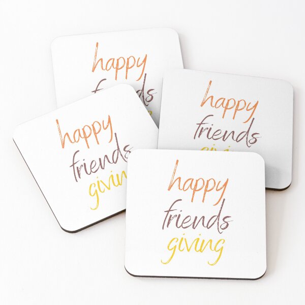 Artikelvorschau, Glückliche Freunde geben Design. Thanksgiving mit Freunden zitieren. Lustiges Thanksgiving-Sprichwort .. entworfen und verkauft von pmarchanti.