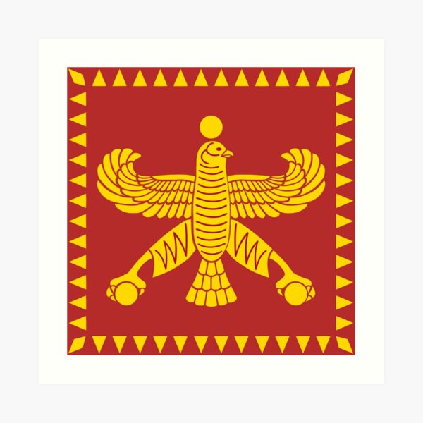 Persian Flag Achaemenid Empire Flag Art Print For Sale By Bluecapital Redbubble