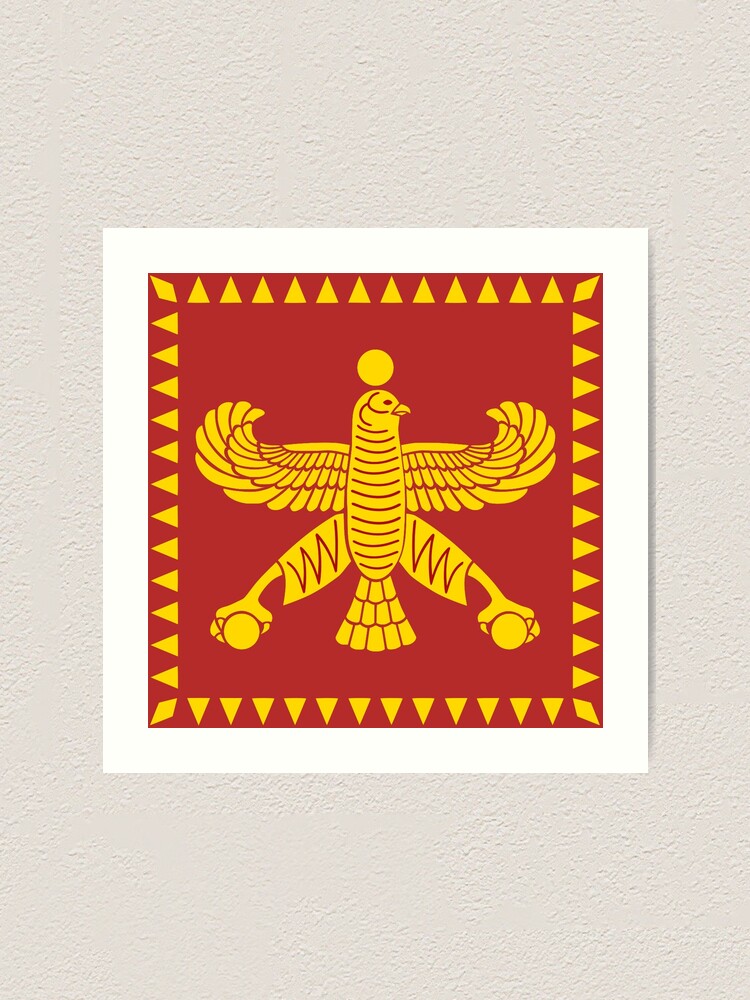 Persian Flagachaemenid Empire Flag Art Print For Sale By Bluecapital Redbubble 