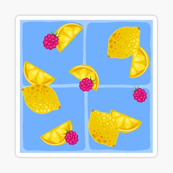 Blue Lemon Raspberry Picnic Sticker