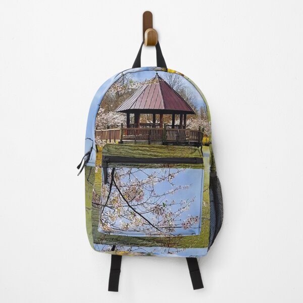 Item preview, Meadowlark Botanical Garden Pavilion with Cherry Blossom Beautiful Spring landscape scenery designed and sold by NiceThing-com.