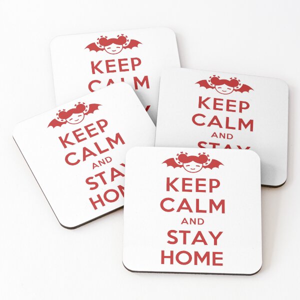 Item preview, Keep Calm and Stay Home - Red on White designed and sold by joshcartoonguy.