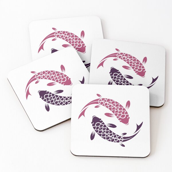 Item preview, Minimalistic Japanese Koi Fish Yin Yang Artwork designed and sold by MakiMak.