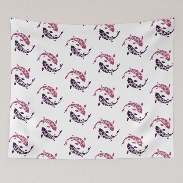 Item preview, Minimalistic Japanese Koi Fish Yin Yang Artwork designed and sold by MakiMak.