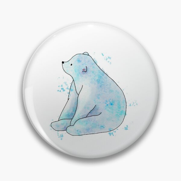 Item preview, Watercolor Polar Bear designed and sold by designwithmina-.