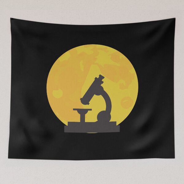 Item preview, FULL YELLOW MOON MICROSCOPE HALLOWEEN   Micro/Microbiology designed and sold by Hippiesole.