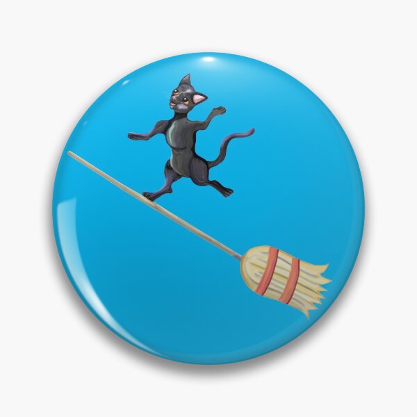 Item preview, Broom Surfing Black Cat  designed and sold by Deborah Camp.