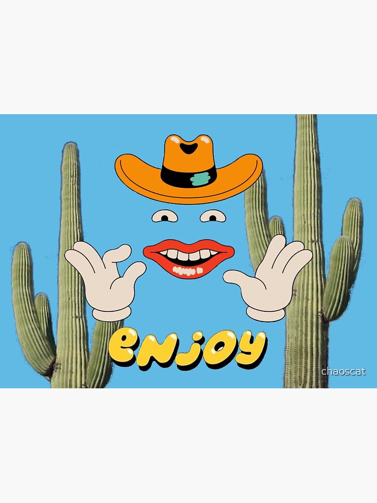 "Enjoy! small car big wheels logo" Sticker by chaoscat Redbubble