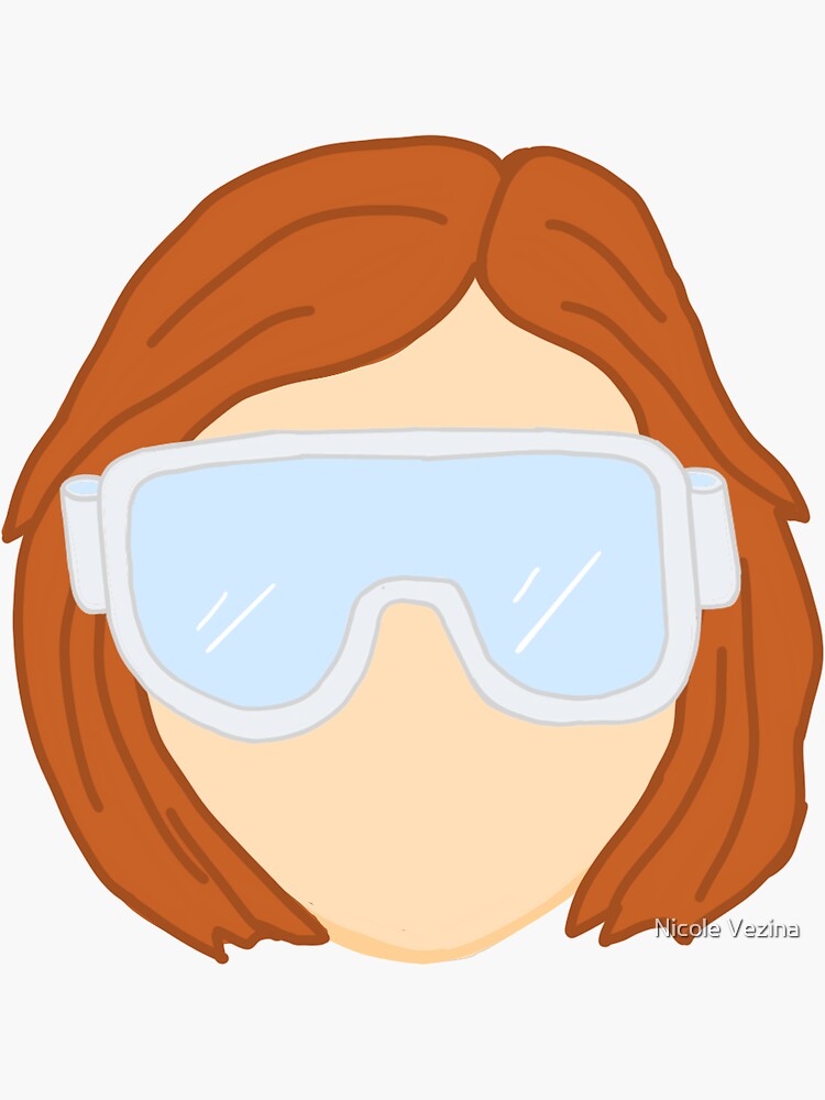"Lab Science Girl" Sticker for Sale by NicVezina Redbubble