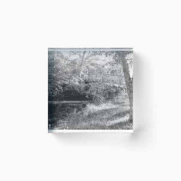 Item preview, Bridge in the Woods Black and White Photo from Michigan designed and sold by 4Craig.