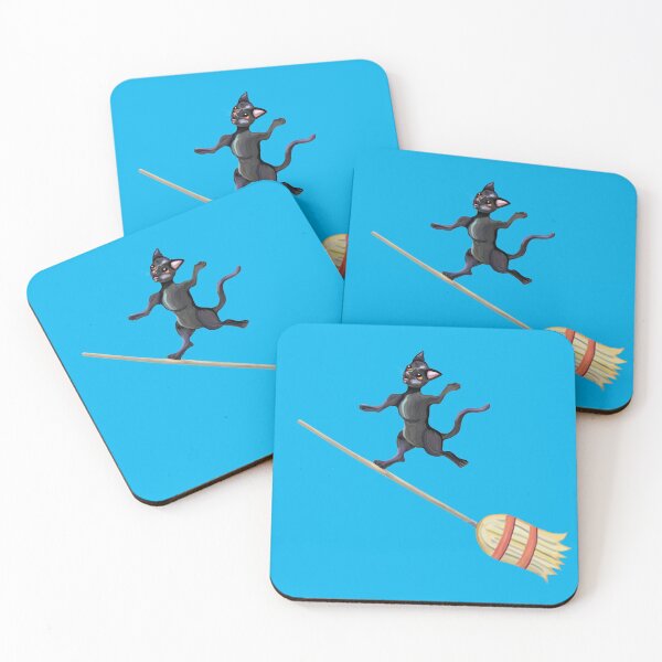 Item preview, Broom Surfing Black Cat  designed and sold by Deborah Camp.