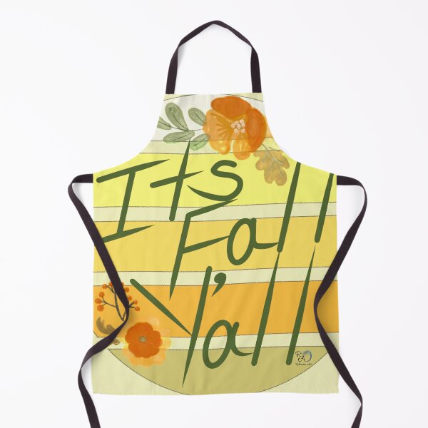 Item preview, It’s Fall Y’all Orange and Green Sunset and Floral Original Art designed and sold by RobinetteArt.