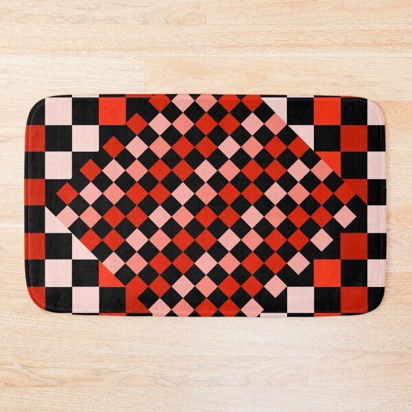 Item preview, Red and black checkerboard, square (vintage art, color) designed and sold by Stéphane  Thirion.