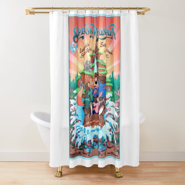 Art Splash Mountain Potrait Shower Curtain