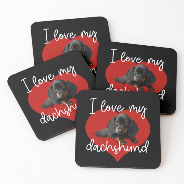 Aperçu de l'œuvre J'aime mon teckel créée et vendue par Lupappdesigns.
