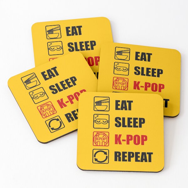 Item preview, My Daily Life Cycle Eat Sleep K-pop Repeat  designed and sold by Noodle Doodle.