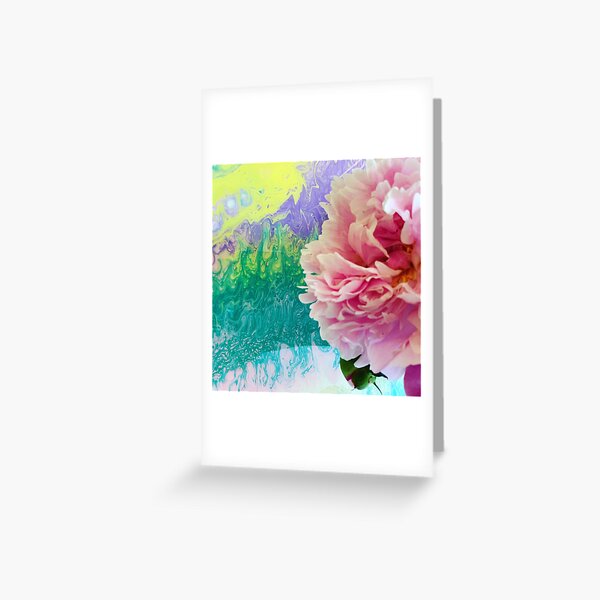 Abstract Painting-Pink Peony-Art and Nature Greeting Card