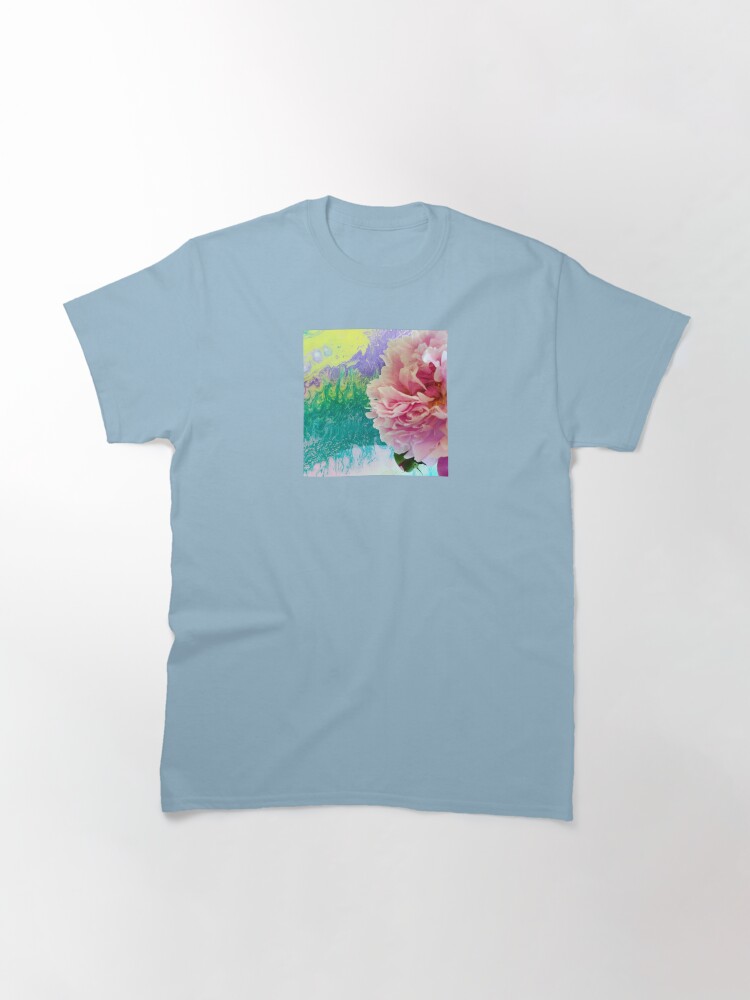 Alternate view of Abstract Painting-Pink Peony-Art and Nature Classic T-Shirt