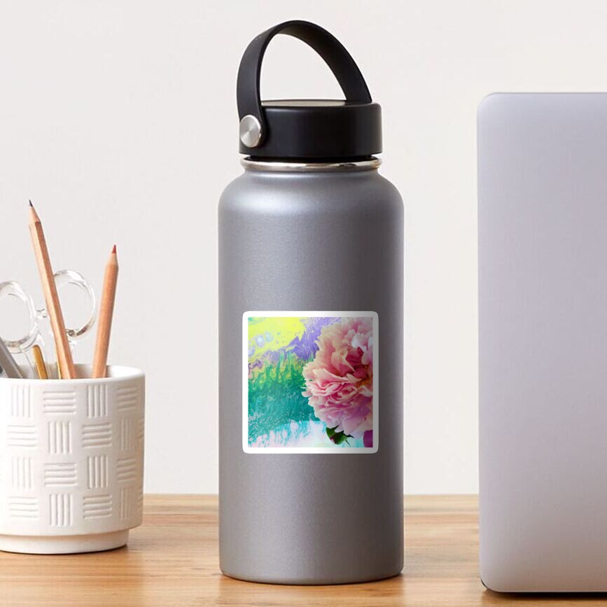 Abstract Painting-Pink Peony-Art and Nature Sticker