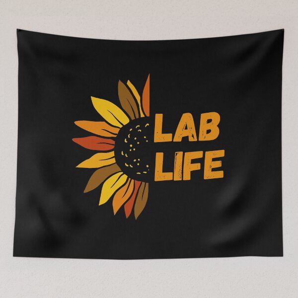 Item preview, RETRO HALF SUNFLOWER LABLIFE Microbiology Chemistry Scientist designed and sold by Hippiesole.
