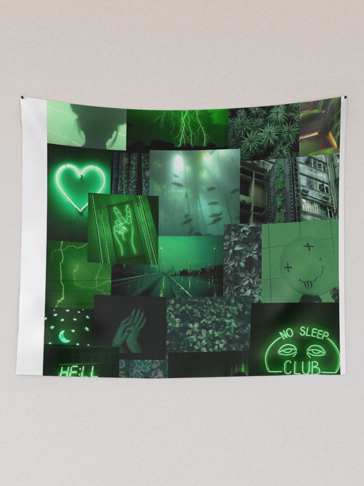 Dark Green Aesthetic collage Art Board Print for Sale by kasiacaine