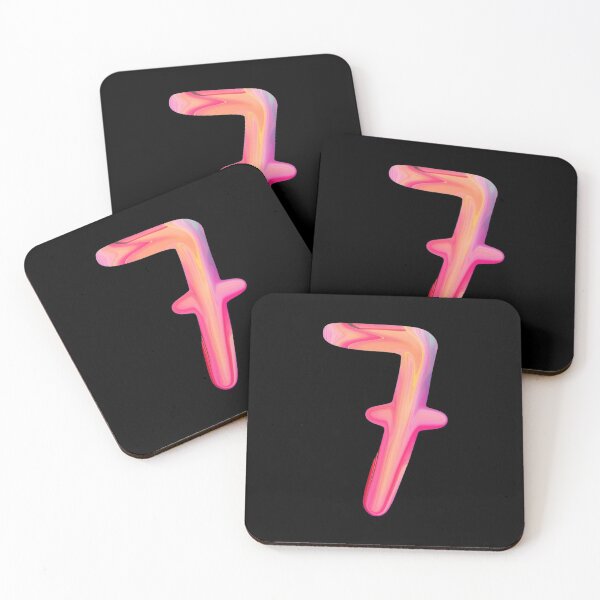 Item preview, Number 7 Pink Dripping Paint  designed and sold by Krafty  Arts Studio.