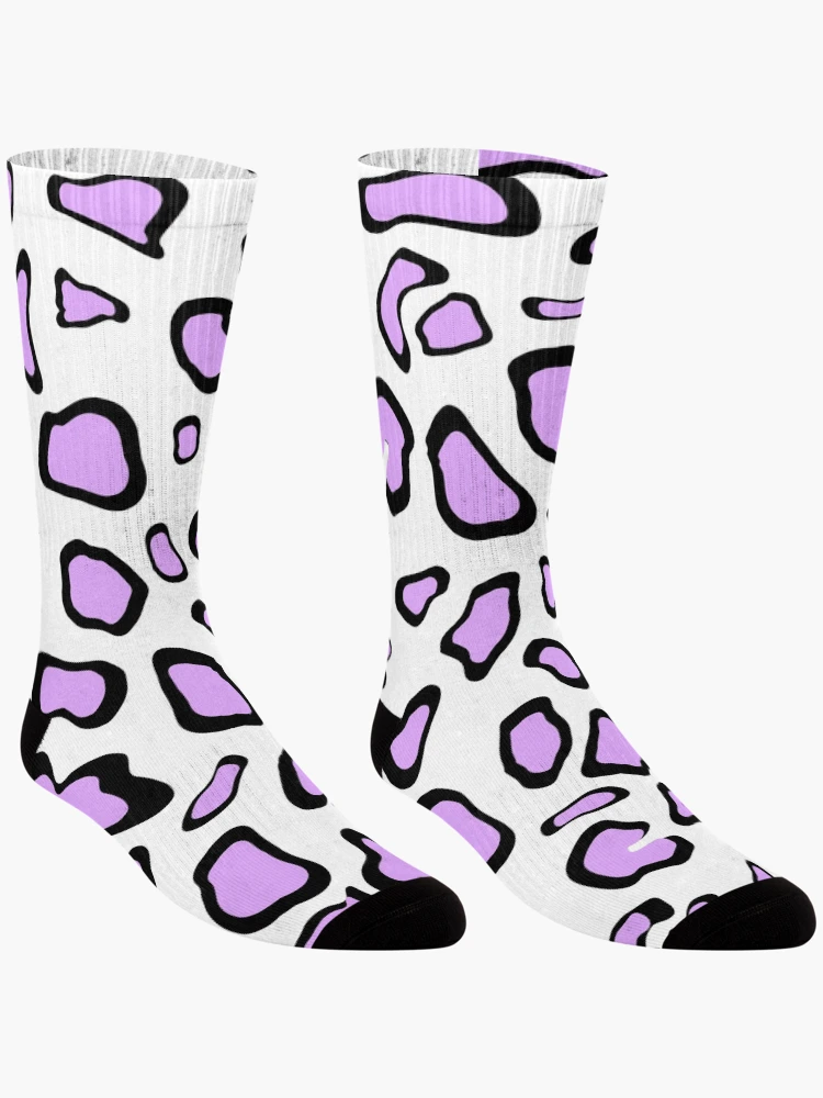 Thumbnail 3 of 5, Socks,  Pink Leopard Print Pattern designed and sold by tinyteacups.