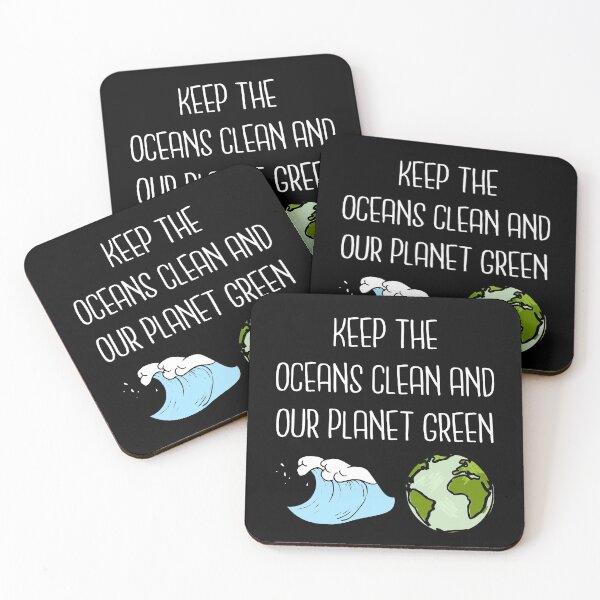Item preview, Keep the Oceans Clean and Our Planet Green designed and sold by CoolSilhouettes.