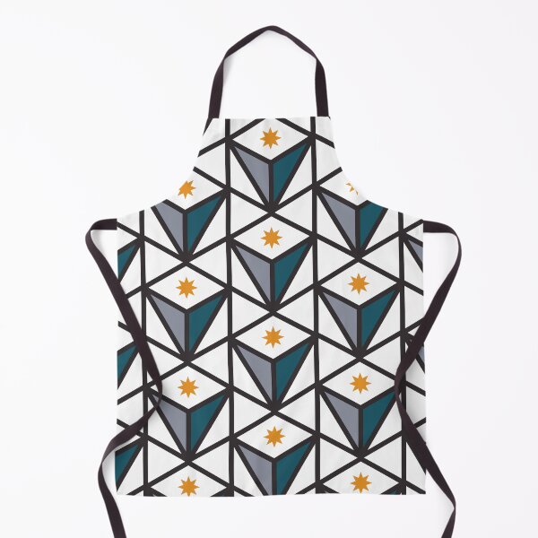 Item preview, Reverse Pyramid Star Pattern – Teal & Orange designed and sold by RoguePatterns.