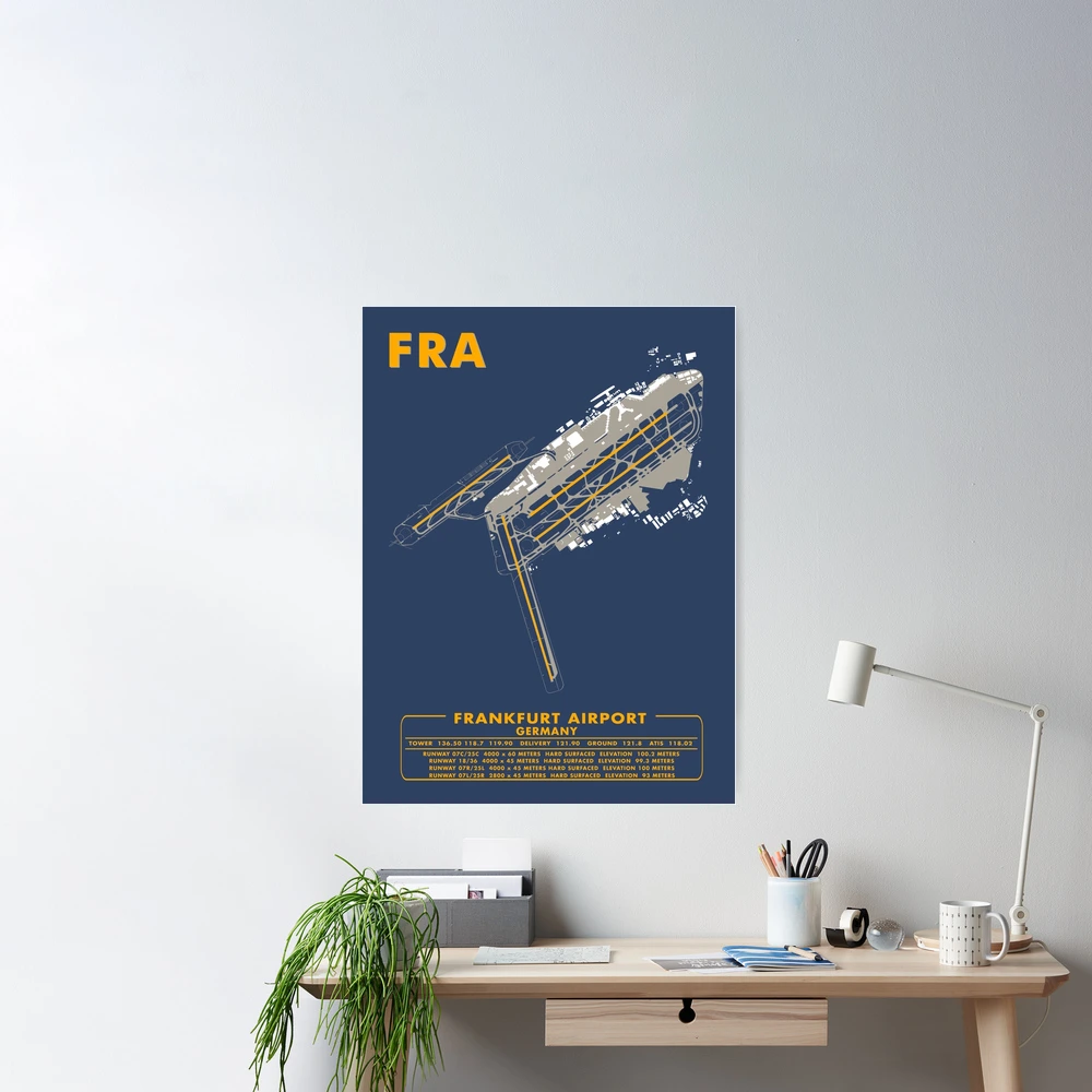 FRA Frankfurt Airport | Diagram Germany by Redbubble Sale Poster Airport RealPilotDesign Art\