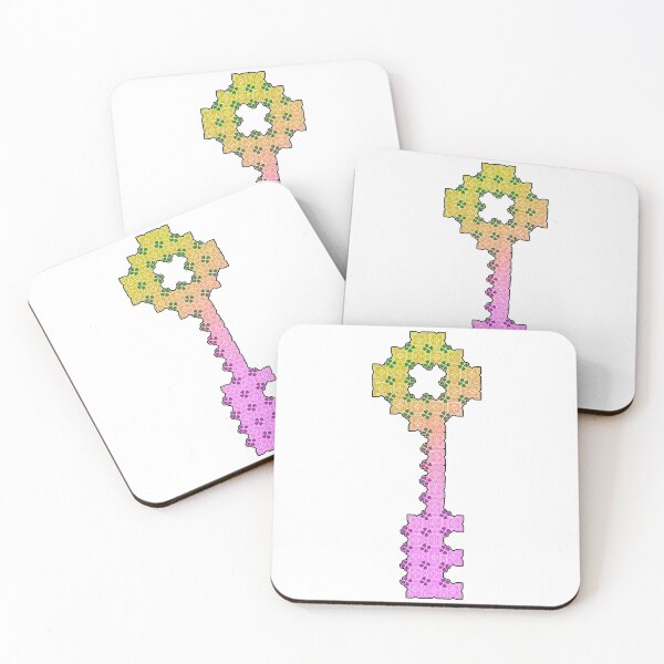 Item preview, Gradient colored key and clovers (composition) designed and sold by Stéphane  Thirion.