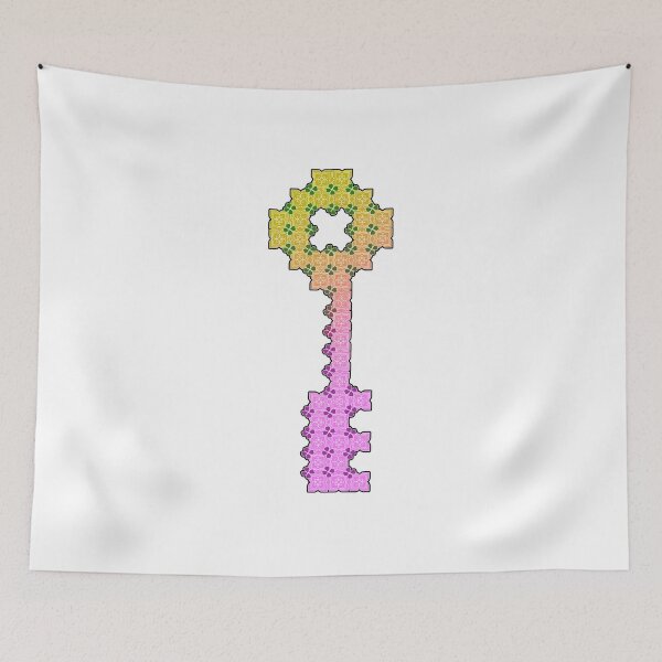 Item preview, Gradient colored key and clovers (composition) designed and sold by Stéphane  Thirion.